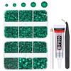 qiipii 3060PCS Jade Green Resin Crystal Rhinestones w B7000 Jewelry
