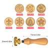 Wax Seal Stamp Set, 7 Pieces Seal Stamp Head Copper