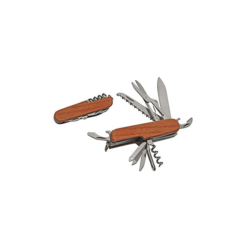 SZCO 3.5" Wood Handle 13 Multifunctional Knife