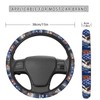 GLENLCWE American Flag Bold Eagle Print Steering Wheel Cover Universal