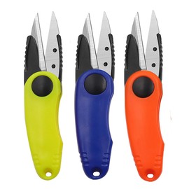 Fishing Wire Plier, 3Pack Foldable Stainless Steel Scissor, Shrimp Shape Fishing Line Clipper, Fishing Folding Scissors, Folding Scissor Tackle, Folding Shrimp Shape Scissor Fishing Tool (3Colors)