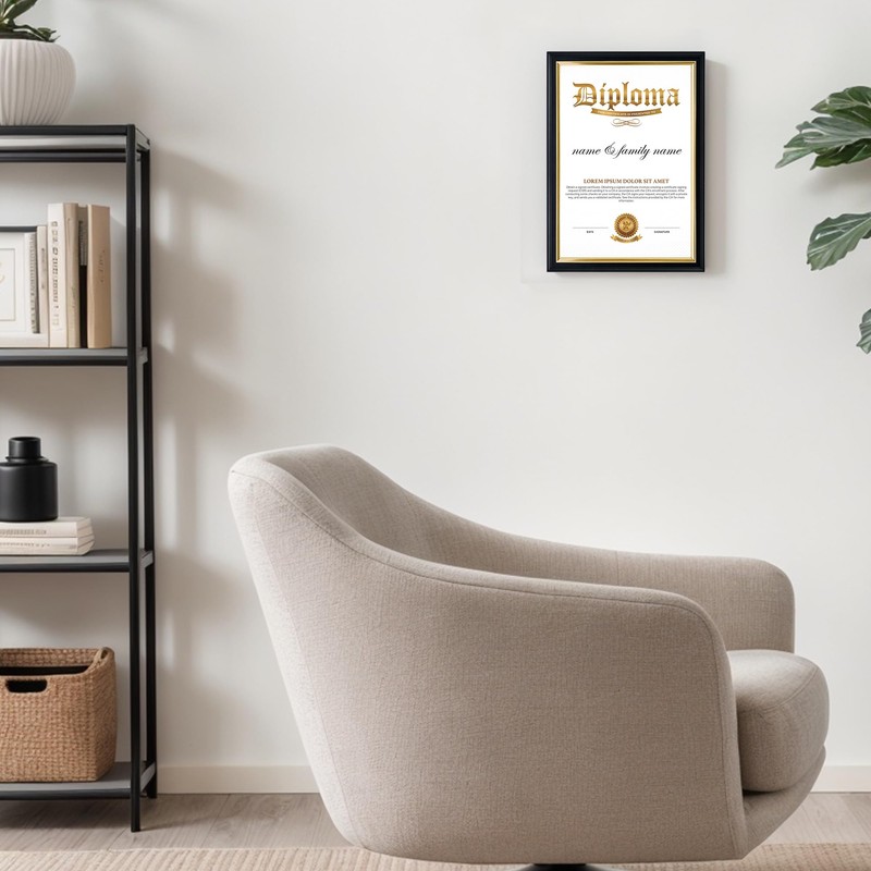 GraduationMall A4 Certificate Frame Solid Wood Picture Frame Diploma Holder