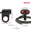 Weasch Universal Dual 7/8" 22mm Motorcycle Handlebar Switch, 12V Waterproof