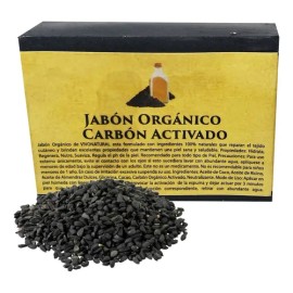 10 Jabones En Barra Orgánico Con Carbón Activado 120 Gr                                                                                               
