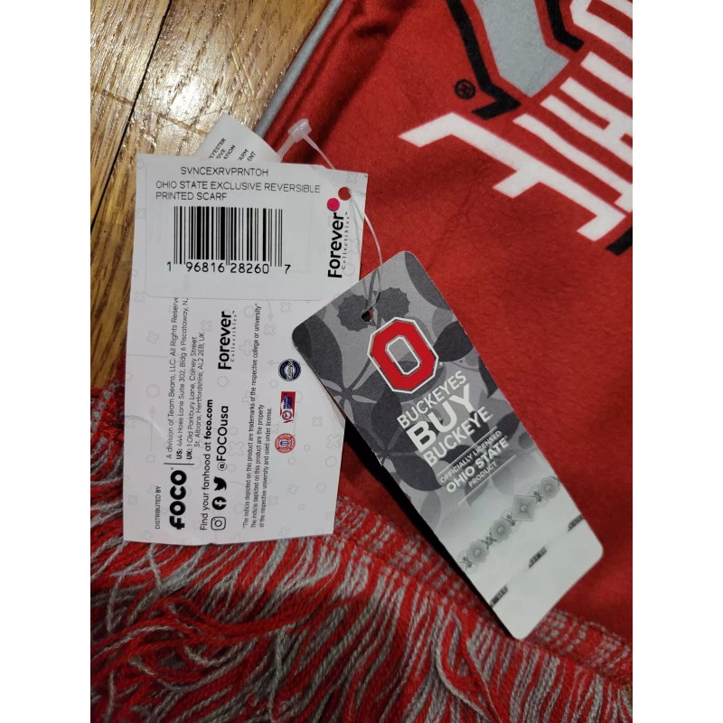FOCO OHIO STATE EXCLUSIVE REVERSIBKE PRINTER SCARF
