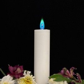 Aurora Pillar Candle - Color: Blush, Scent: Unscented, Drip Catcher: Without