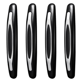 HQRNYP 4PCS Car Door Edge Guards, Car Metal Bumper for Doors, Anti-Collision Auto Scratch Protector, Auto Exterior Accessories Self Adhesive Bumper Edge Trim Guard Protector for Most Vehicles (Black)