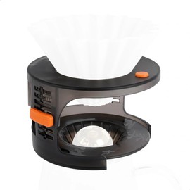 watchget Espresso Cooling Ball Stand & Detachable Pour Over Coffee Dripper Station Adjustable Height Portable Chilling Rock for Outdoor Camping, Black