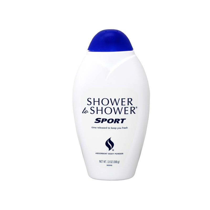 Shower to Shower Absorbent Body Powder, Sport, 13-Ounce Bottles (Pack