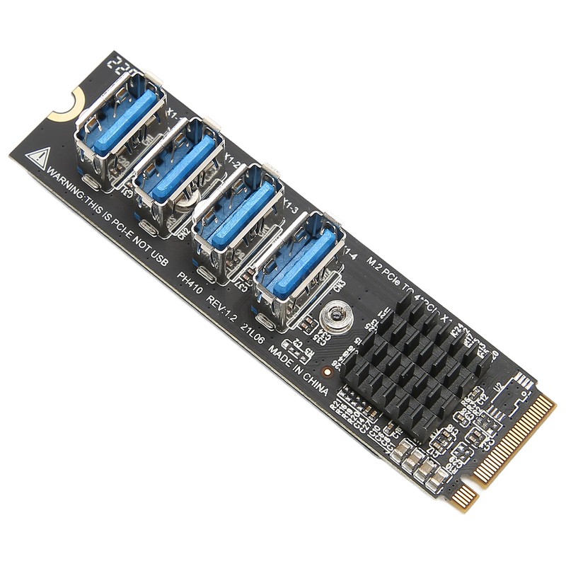 M.2 to PCIe Expansion Card PCIE 4 Ports Strong Anti