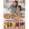 Aulock 4PCS Silicone Food Dehydrator Sheets with Edge, Compatible with