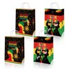 LOONELO 12pcs Black History Month Paper Treat Bags with Handle,