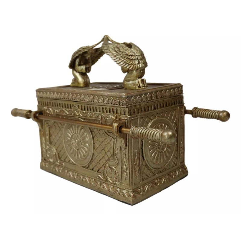 Golden Ark Of The Covenant With Cherubim Angels Decorative Box