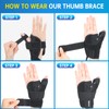 Lalent Wrist Thumb Support Brace Right Left Hand with 3