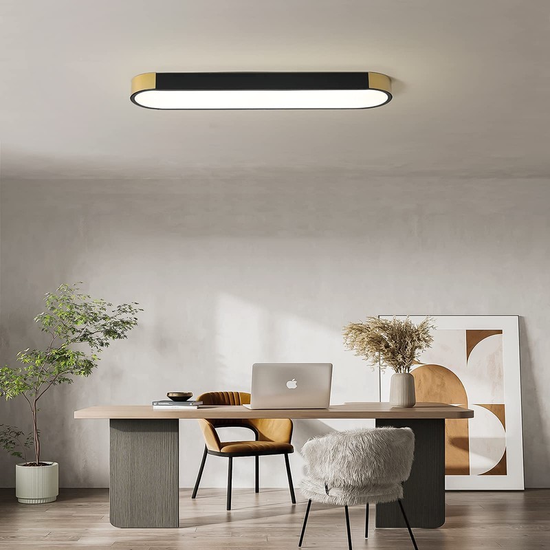 Tioolo Dimmable LED Ceiling Lights Modern Acrylic Linear LED Ceiling