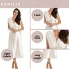 Camille Womens Luxury Satin Long Chemise - Ladies Sleeveless Lightweight