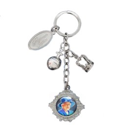 Queen Elizabeth Platinum Jubilee Charm Keyring Commemorative Memorabilia Souvenirs Car Key Chain (By LILAJ)