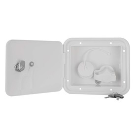 RecPro RV Gravity fed City Water Hook-Up Inlet with Locking Hatch Door for RVs | Made in USA