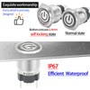 15Amp 16mm Latching Push Button Switch IP67 Waterproof, SPST 1NO,