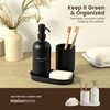 MaisoNovo Elegant Black Ceramic Soap Dispenser Set | Dish Soap