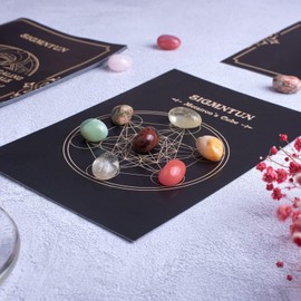 SigMntun Polished Stone Set Mixed Crystals, 72 Pcs Handpicked Natural Tumbled Gemstones Rocks, Pebbles for Reiki, Chakra, Healing, Home Decor