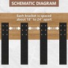 LCGP Countertop Support Brackets,3 Piece 12" Solid Heavy Duty Steel