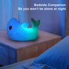 Night Light Silicone Cute Shark USB Rechargeable LED Colorful Night