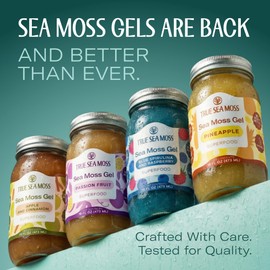 TrueSeaMoss Sea Moss Gel – Made in USA – Wildcrafted Seamoss, Fruits & Jarred Vegetables – Pineapple, Pack of 1 (Labels may Vary)