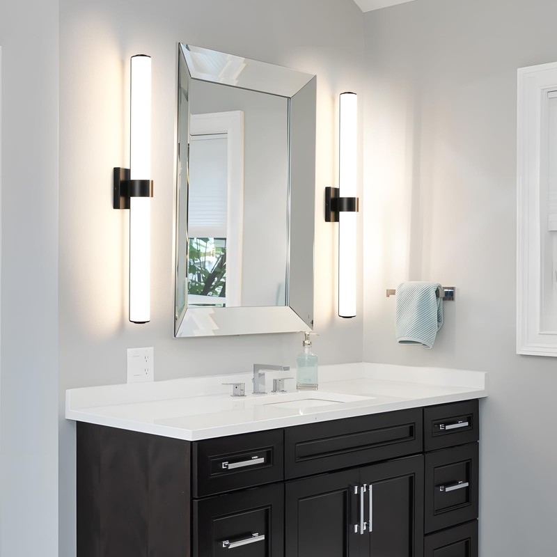 AIJIASI Black Bathroom Vanity Light Fixtures, 31 inch Modern Bathroom