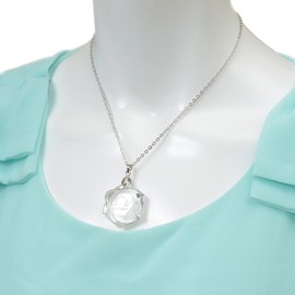 Shikui 479_7 Hexagram Star Crystal Constellation Necklace Libra September 23 - October 23 Natural Stone Crystal Power Stone, Stone