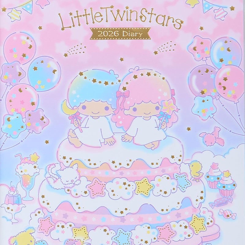 Sanrio 623601 B6 Diary (Block Type) 2026 Little Twin Stars