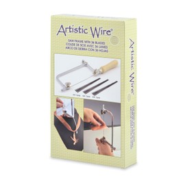 Artistic Wire Jewelers Saw Frame Kit - Jewelers Saw with 36 Blade Assortment (3/0, 2/0, 1/0 Sizes) - Ideal for Jewelers, Silversmiths, Hobbyworkers, DIYers
