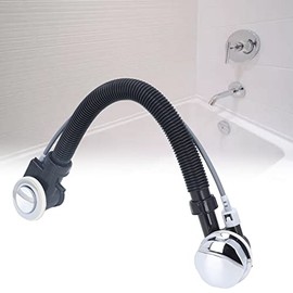 Aramox Bathtub Overflow Drainer Concealed Flexible SPA Bathtub Overflow Drain Pipe Tubular Tip Toe Bath Waste Drain Kit for Kitchen Bathroom