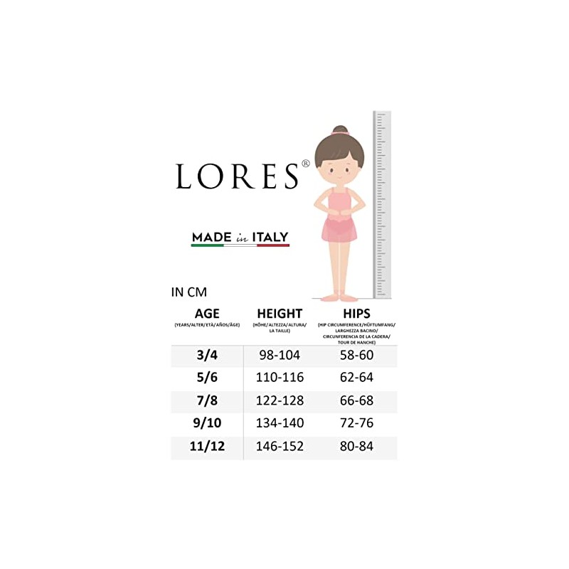 LORES Girls Kids Plain Tights Footed Ballet Dance School 40