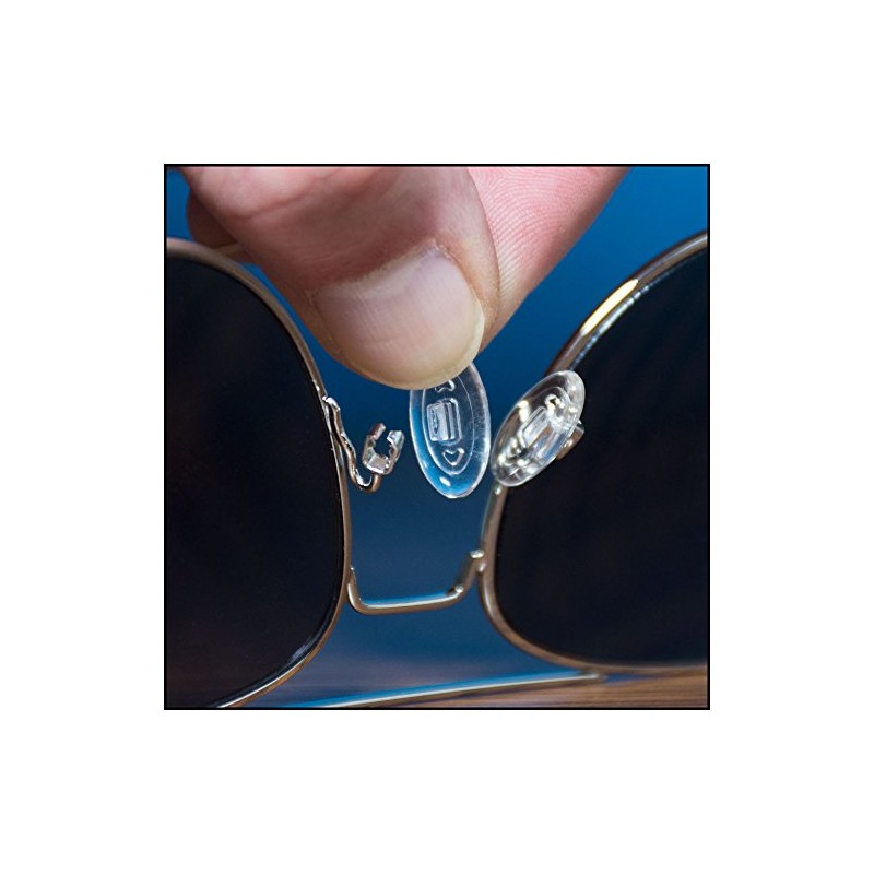 GMS Optical Soft Silicone Oval Shaped Nose Pads for Eyeglasses