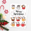 Cute Christmas Greeting Card with Envelope – Kawaii Cat Kitten