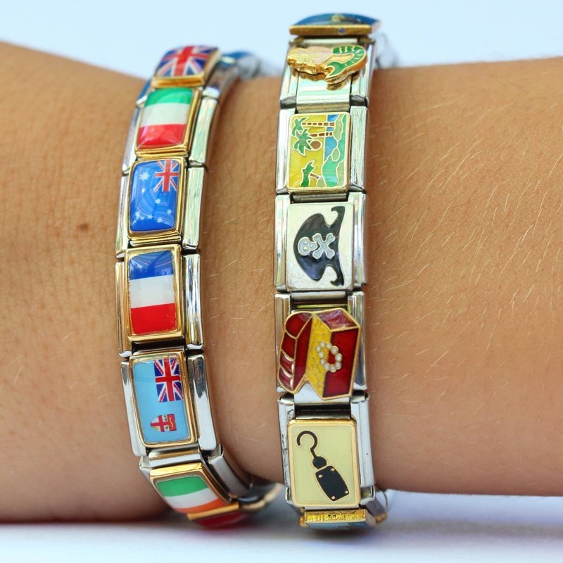 NewCharms Snow Skiing Skier Italian Charm