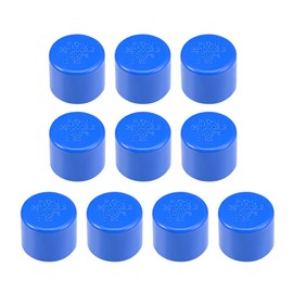 sourcing map 25mm Schedule 25 PVC Pipe Cap Fitting, Slip End Caps DWV(Drain Waste Vent) Irrigation Swimming Pool Sound Deadening, Blue 10Pcs