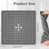 AMFUN Square Shower Mat Non Slip Anti Mould, Shower Bath