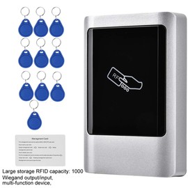 Qinlorgo n RFID Access Control Door Opener, Outdoor Waterproof RFID Reader Door Access Management Smart Card for Outdoor Indoor (ID: 125 kHz)