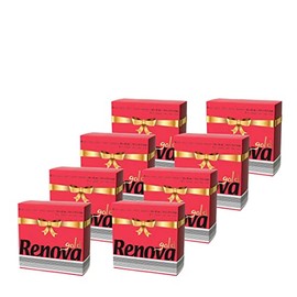 Renova 320 Premium Red Paper Napkins 2 Ply - Square - Set of 8 packs - Gold Collection- Versatile & Vibrant - Ideal for Valentine's Day, Christmas, Anniversaries, Birthdays, and, More -