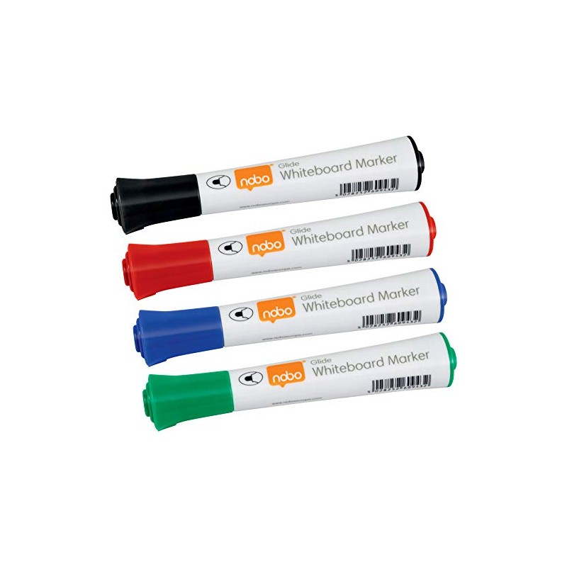 Nobo Glide Drywipe Whiteboard Pens, 2 mm Bullet Tip, Pack