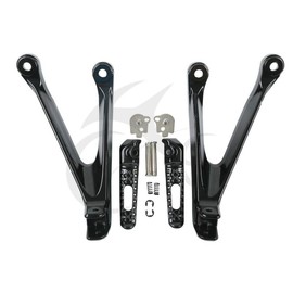 XMT-MOTO Black Rear Passenger Foot Pegs Bracket Fit For Honda CBR1000RR 2008-2016