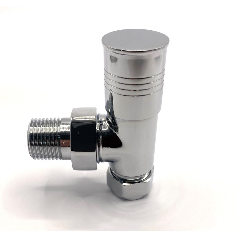 Greenedhouse ZZ-3022 Thermostatic Radiator & Towel Rail Valve Angled, Chrome