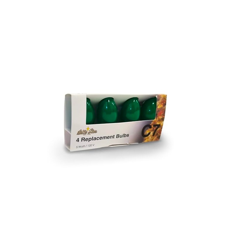 Brite Star 44-334-00 (4 Pack Green C7 Replacement Bulbs