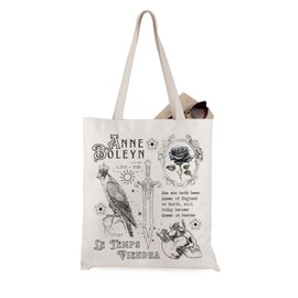 WCGXKO Anne Boleyn Gift Henry Viii Wife Gift Tudor Tote Bag Tudor Queen Gift Anne Boleyn Fans Gift British History Gift (Anne Boleyn Tote)