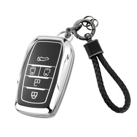 [Unhoke] Voxy 90 Series Key Case, Noah 90 Series Key Cover, New Voxy Noah Voxy Alphard Smart Key Case, Luxury, Lightweight, Scratch-Resistant, TPU, 5 Buttons, Fashionable, white (off-white)