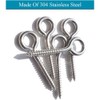 36 Pcs Heavy Duty Stainless Steel Eye Hooks Screw Eyes