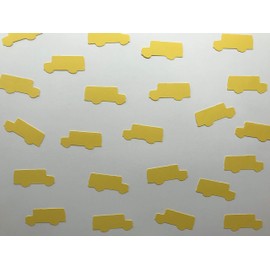 Yellow School Bus Confetti - School Bus Decorations - Back to School Party Decor - Classroom Decor - School Confetti - Yellow Bus Decor - 200 pieces