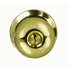 Yale Security D3406301 YH Collection Cambridge Knob in Polished Brass - Entry